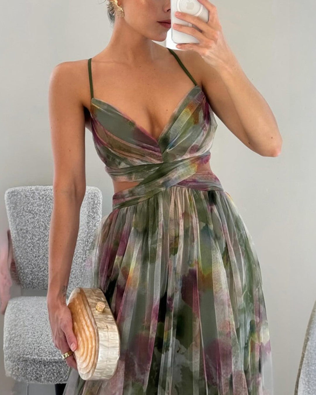 Gisela - Precioso vestido largo con estampado floral