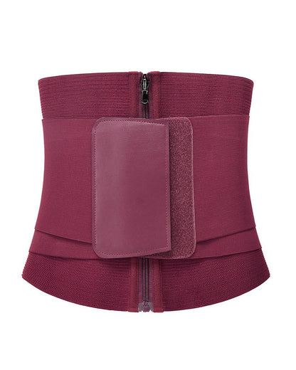 Double Compression Zipper Waist Trainer Corset Girdle