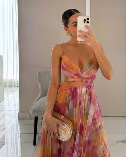 Gisela - Precioso vestido largo con estampado floral