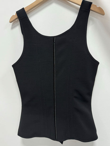 Shapshe® Women's Boned Latex Zipper Corset Tummy Control Body Shaper Vest With Bra