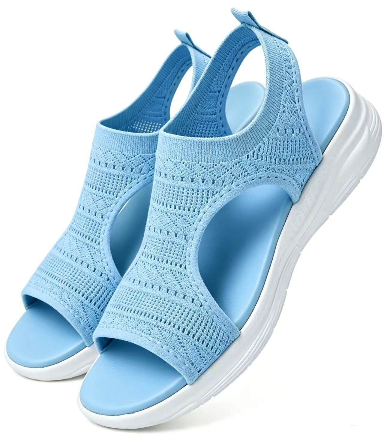🌺Cómodas sandalias planas y transpirables con puntera abierta para mujer, ideales para el verano