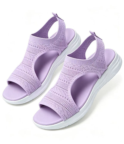 🌺Cómodas sandalias planas y transpirables con puntera abierta para mujer, ideales para el verano