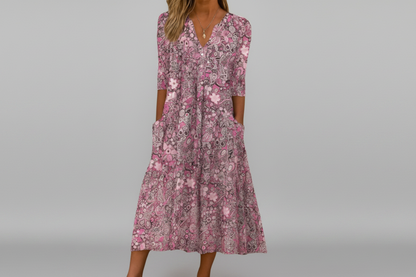 OLIVIA | VESTIDO ELEGANTE CON ESCOTE EN V