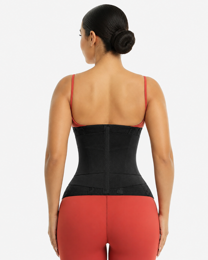Double Compression Zipper Waist Trainer Corset Girdle