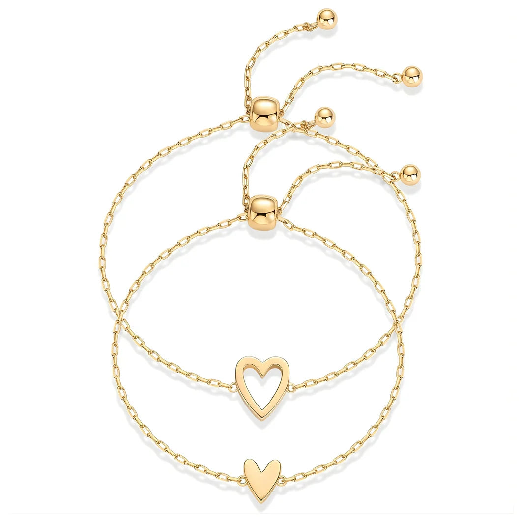 Pulseras con corazones para madre e hija