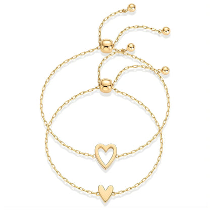 Pulseras con corazones para madre e hija