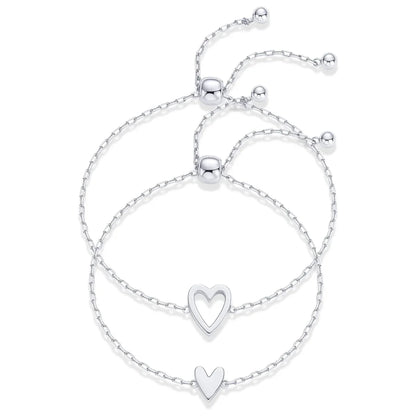 Pulseras con corazones para madre e hija