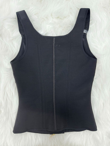 Shapshe® Women's Boned Latex Zipper Corset Tummy Control Body Shaper Vest With Bra