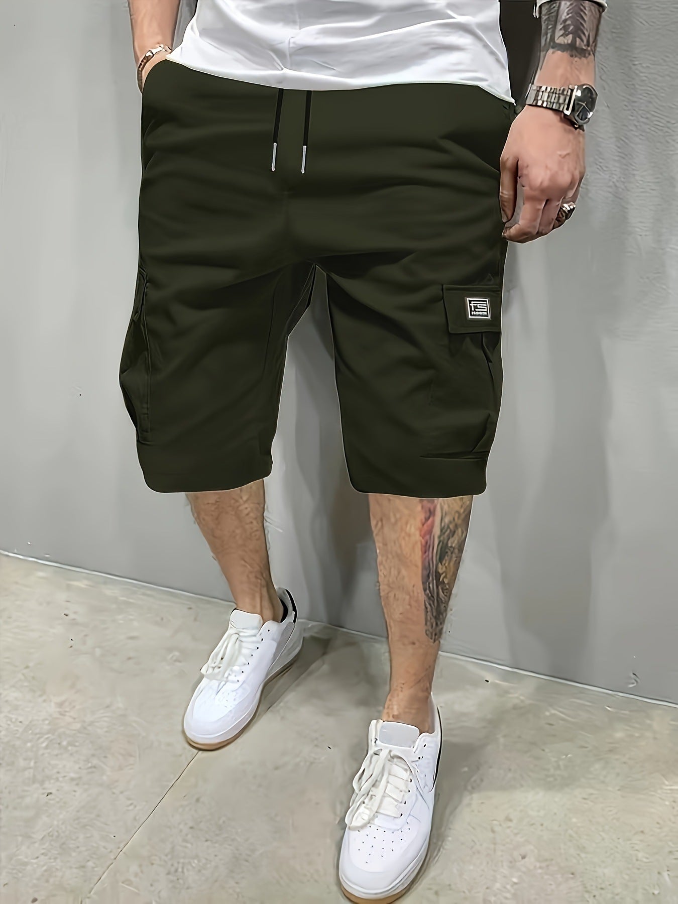 Pantalones cortos cargo para hombre
