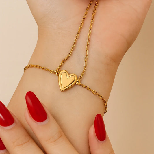 Pulseras con corazones para madre e hija