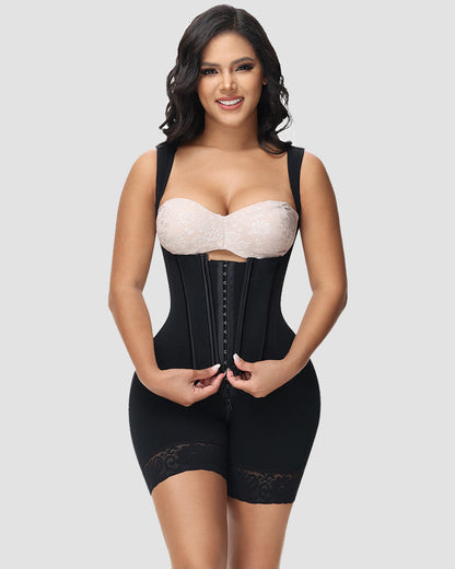 Shapshe® High compression Front Zipper Mid Thigh Shapewear