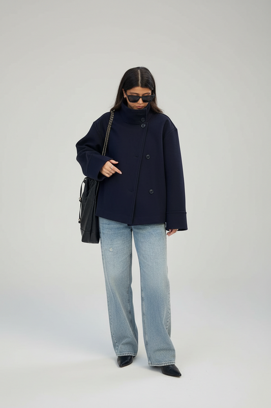 Abrigo de mujer de doble botonadura: elegancia y comodidad