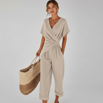 Conjunto Elegante escote en V y corte entallado